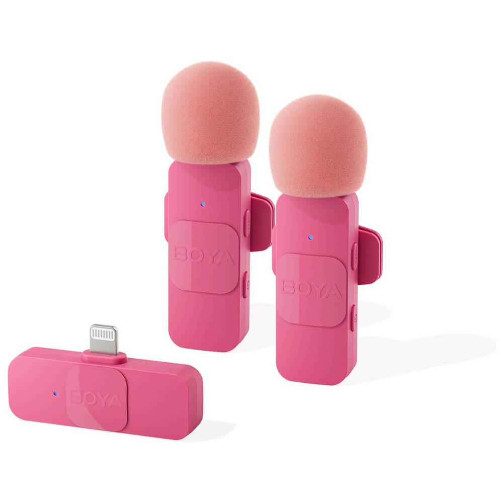 ไมโครโฟนไร้สาย BOYA MICROPHONE BOYA BY-V2 PINK